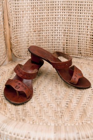 Leather Caged Heels