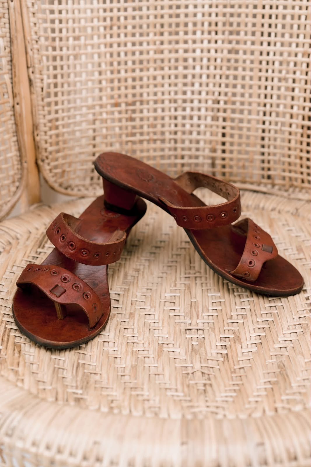 Leather Caged Heels