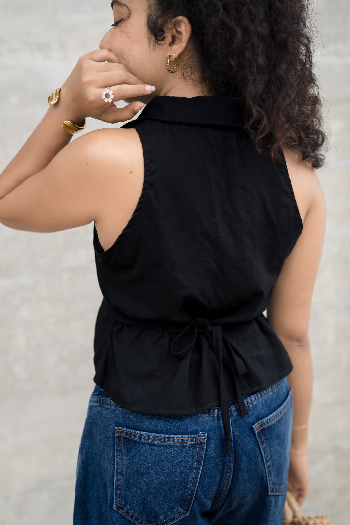 Black Waistcoat Top