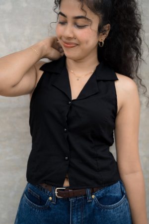 Black Waistcoat Top