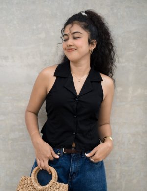 Black Waistcoat Top