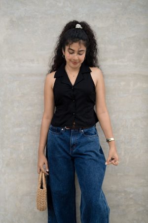 Black Waistcoat Top